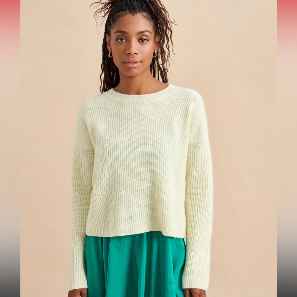 La Ligne Mini toujours sweater in the color butter light / pale yellow size XS